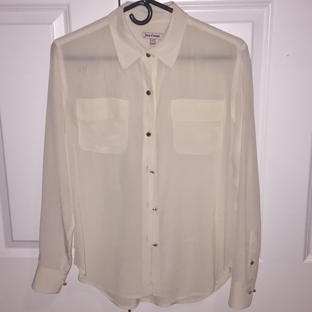 Silk button up dress shirt